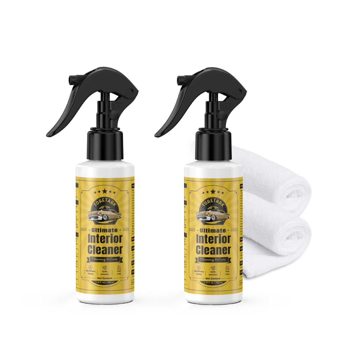 Toretark®Powerful Foam Car Interior Cleaner & Protectant for Automotive Dashboards Leather Plastic Parts Glass and Rubber