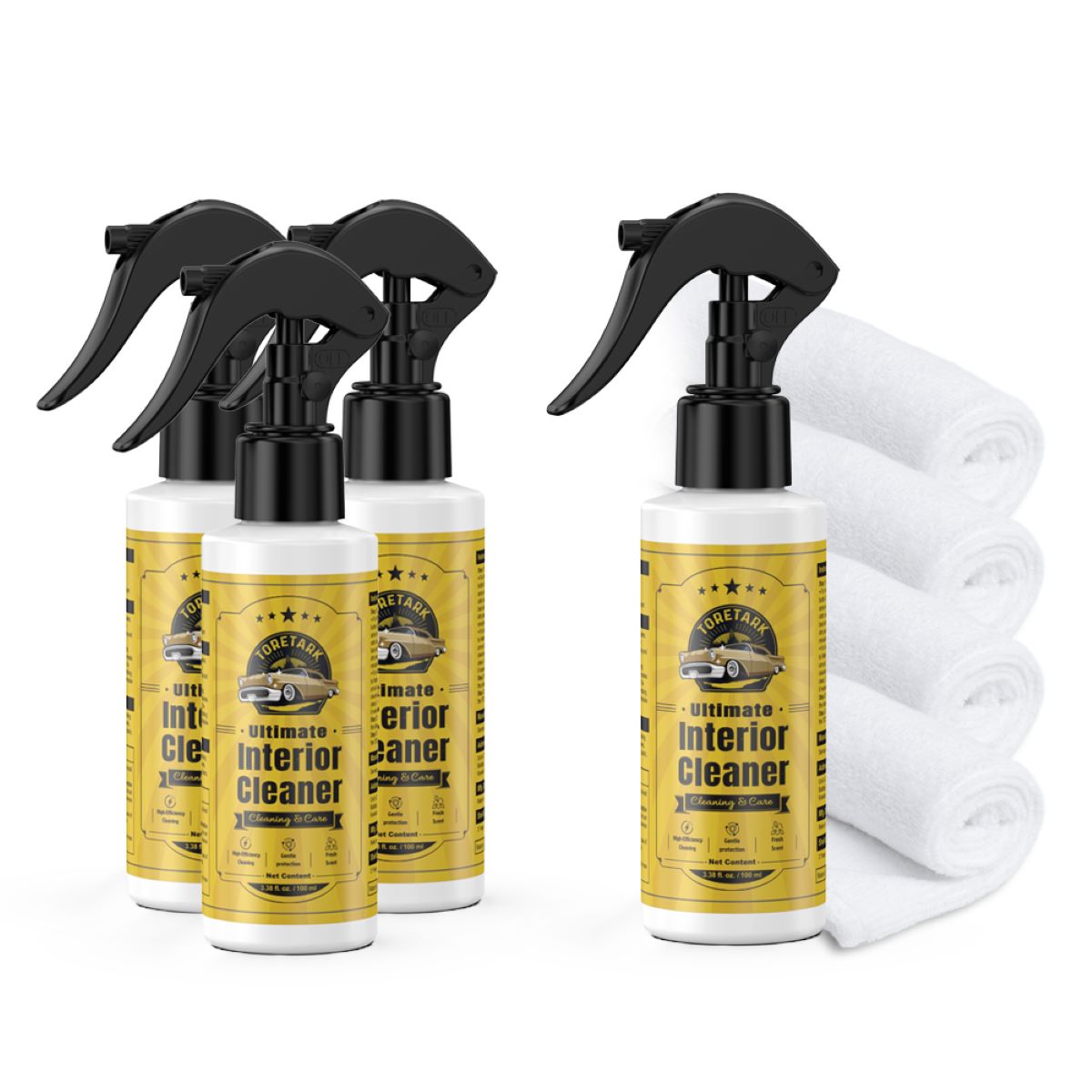 Toretark®Powerful Foam Car Interior Cleaner & Protectant for Automotive Dashboards Leather Plastic Parts Glass and Rubber