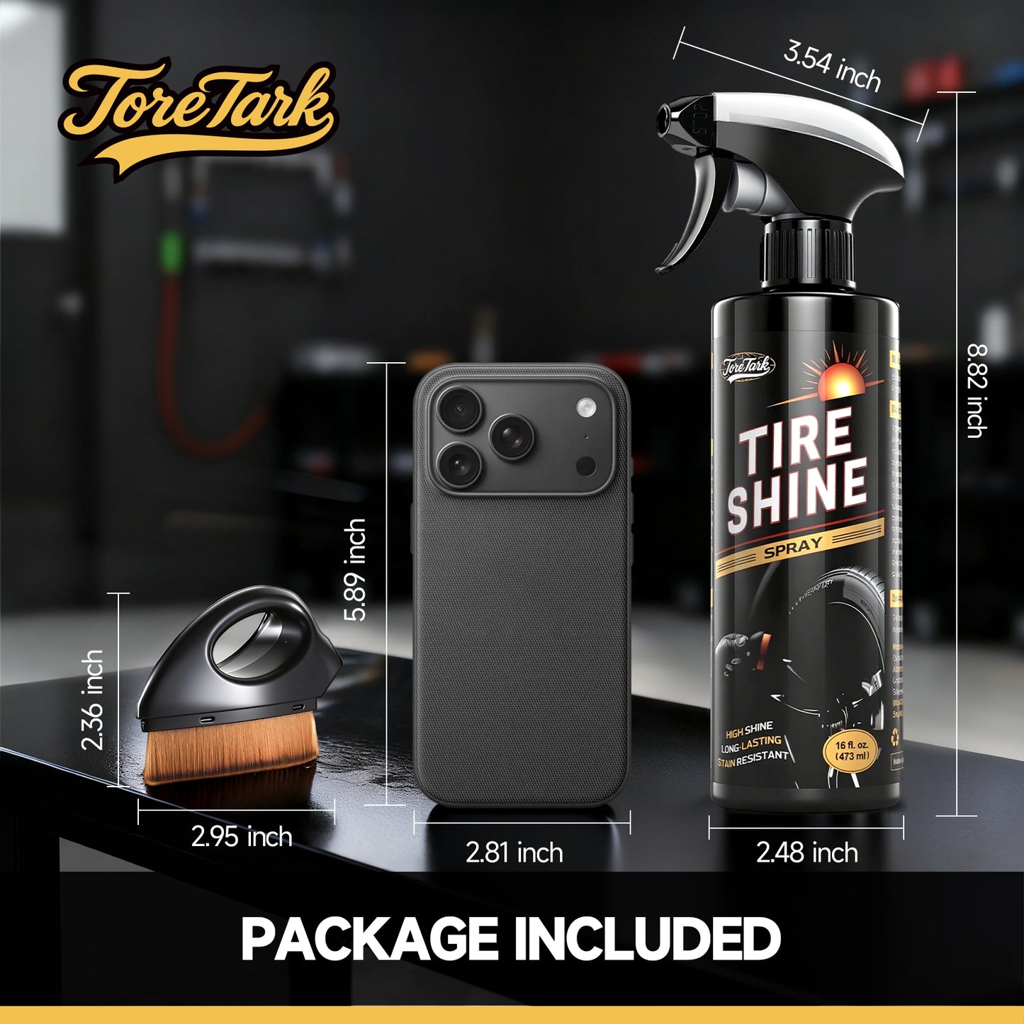 Instant Stain Resistant & Long-Lasting Tire Shine Spray