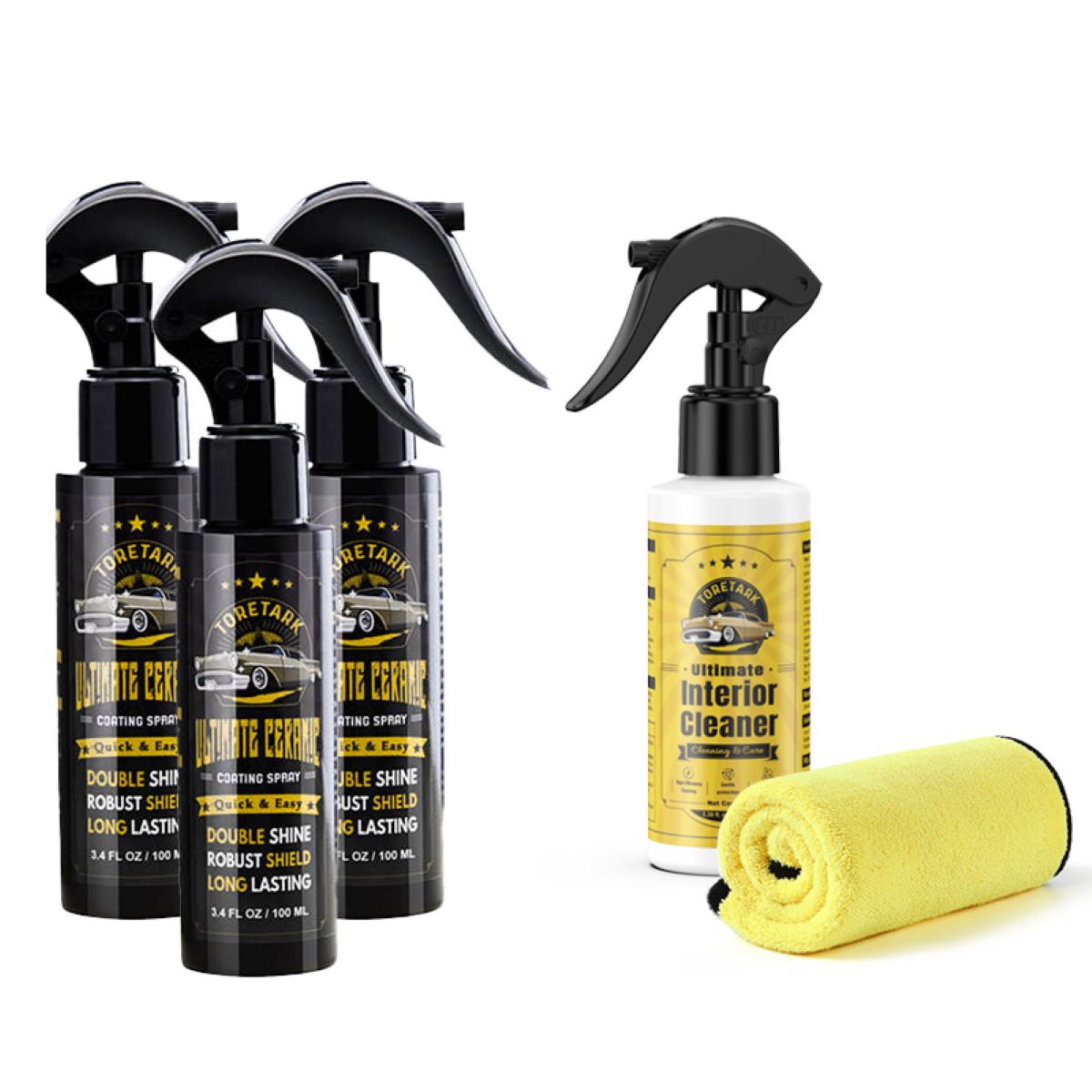 Toretark® Ultimate Ceramic Coating for Cars Nano Car Wax Coating Spray Quick Detailer Spray Wax Long Lasting Shiny Car Stuff No Pungent Smell