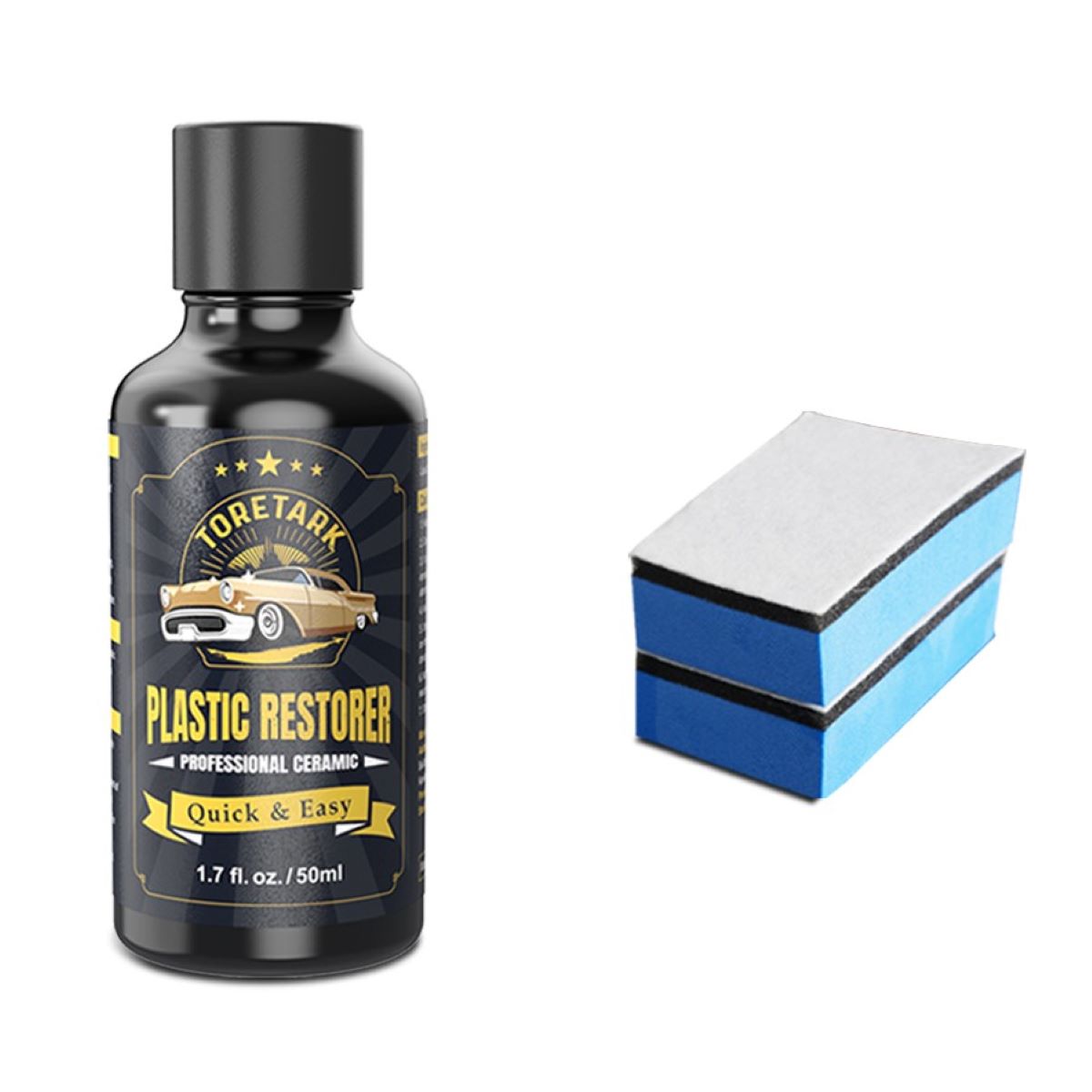 Toretark® Ultimate Automotive Exterior Protectant Plastic Trim Restorer for Cars Ceramic Crystal Coating Restores Lasting Up to 6 Months