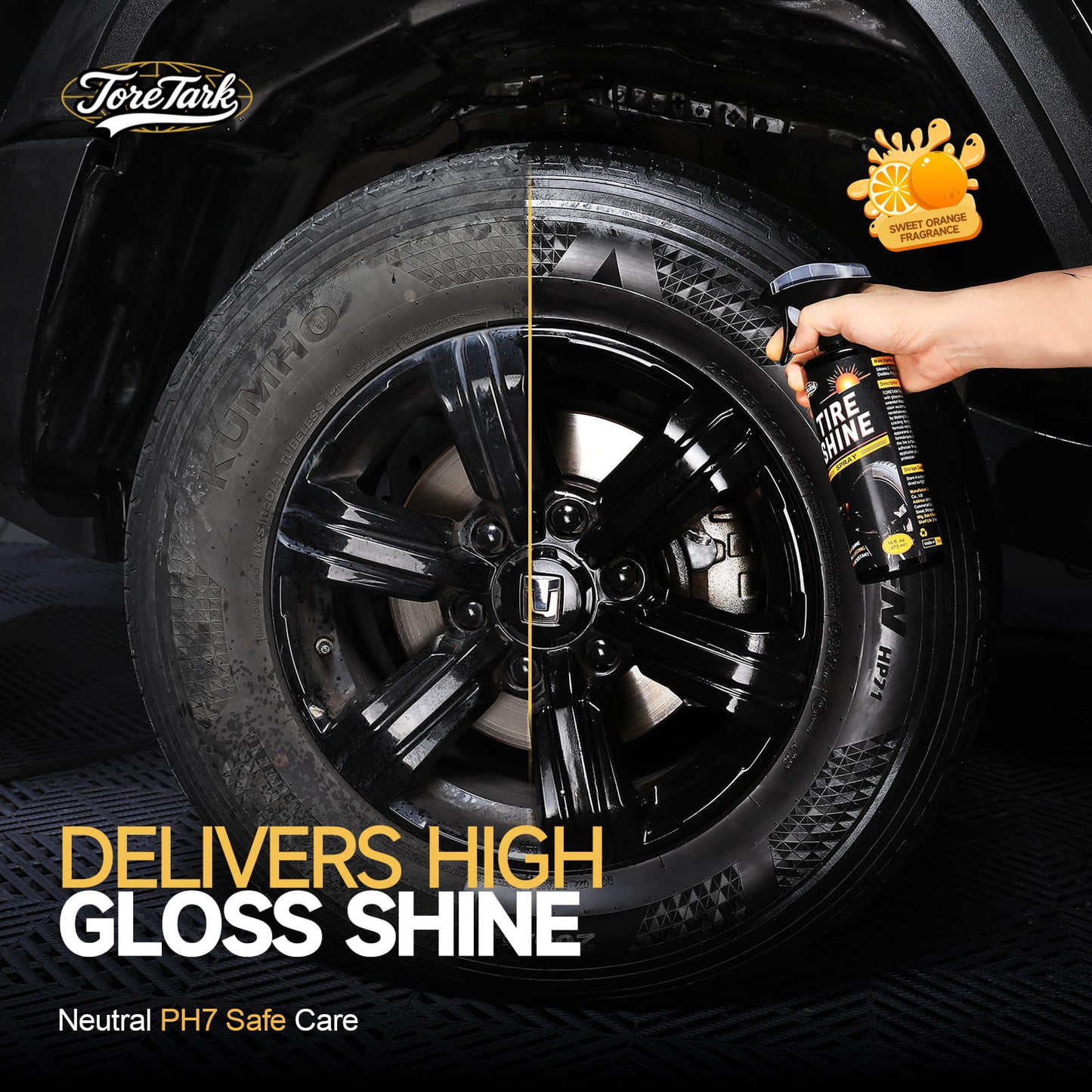 Instant Stain Resistant & Long-Lasting Tire Shine Spray