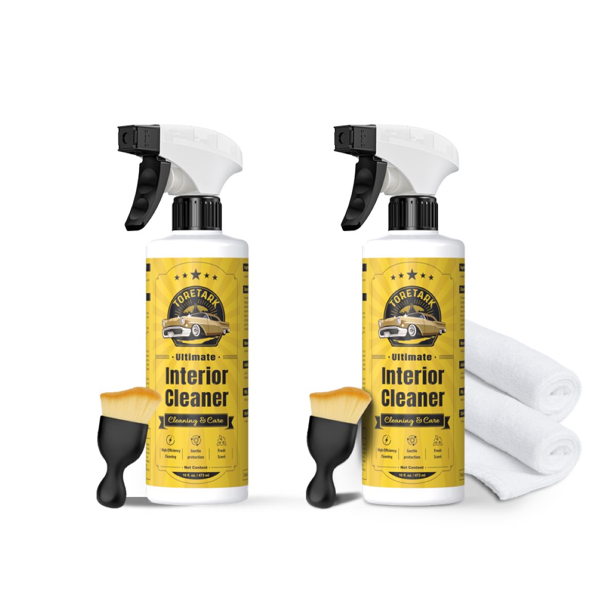 Toretark®Powerful Foam Car Interior Cleaner & Protectant for Automotive Dashboards Leather Plastic Parts Glass and Rubber