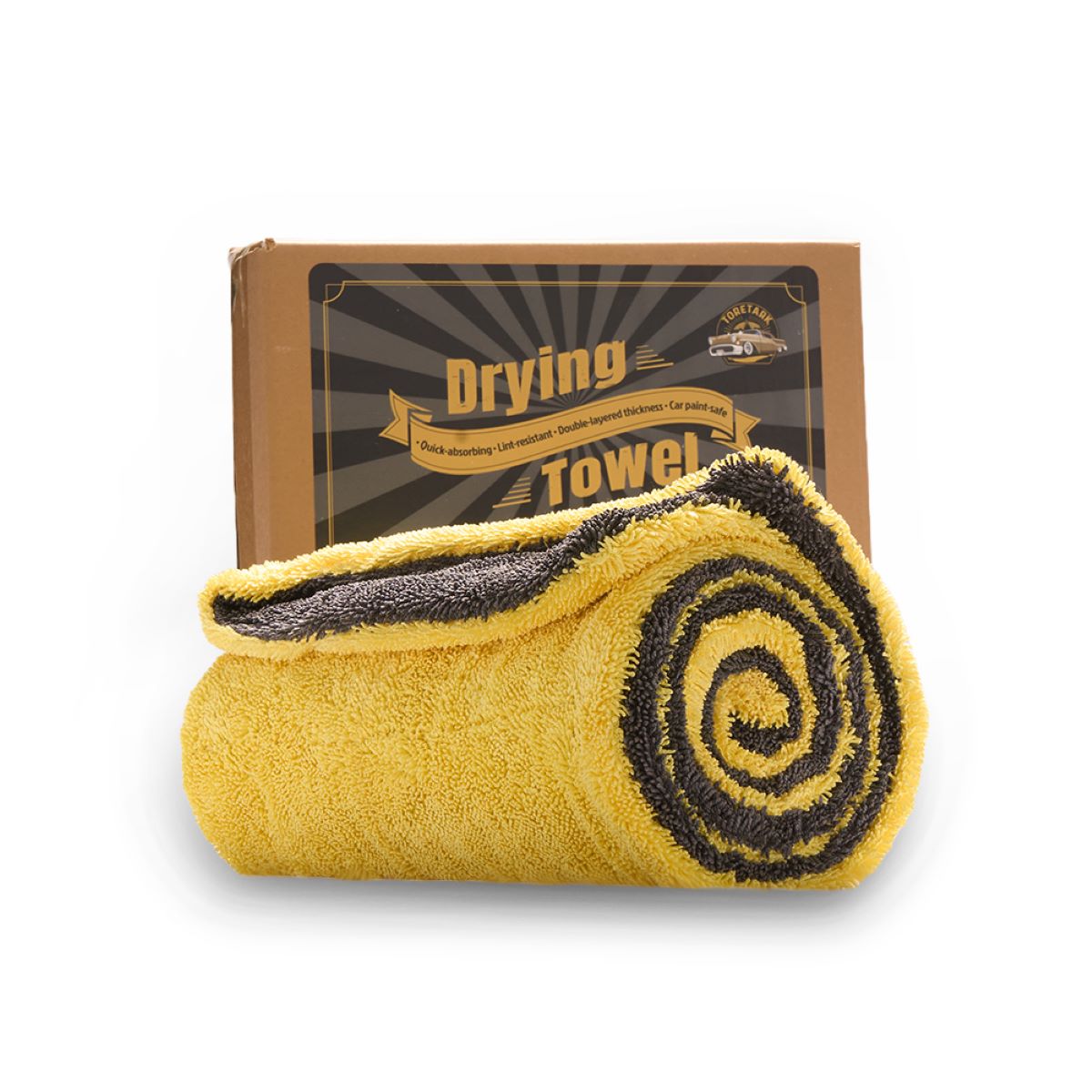 Toretark® Car Drying Towel Extra Large Microfiber Towel for Cars Cleaning & Detailing Supplies Double-Sided High Absorbency Edgeless Design