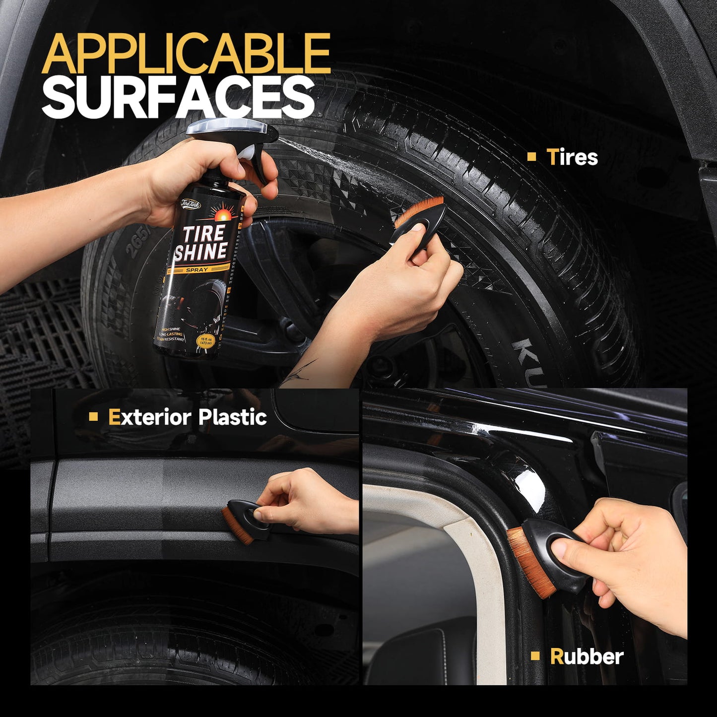 Instant Stain Resistant & Long-Lasting Tire Shine Spray