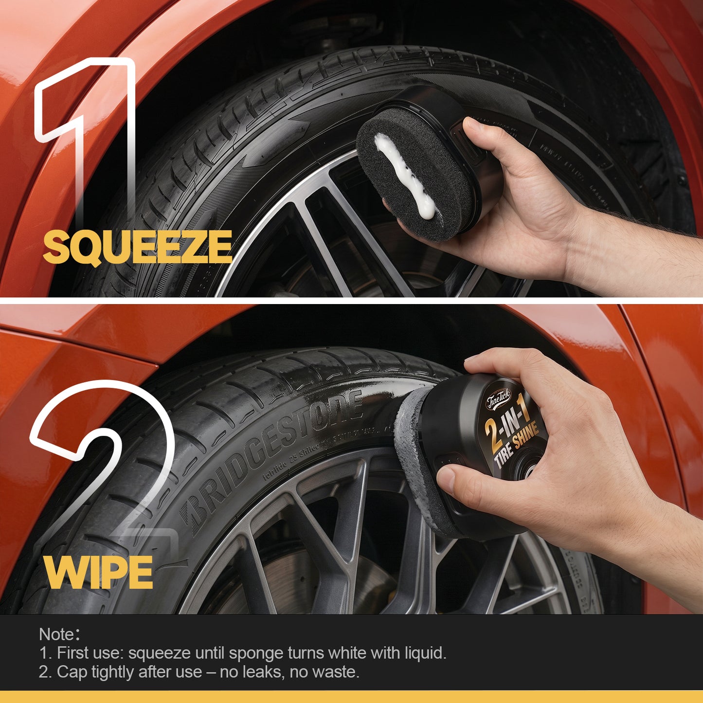 Toretark 2-in-1 Tire Shine with Applicator Built-in (5 oz)