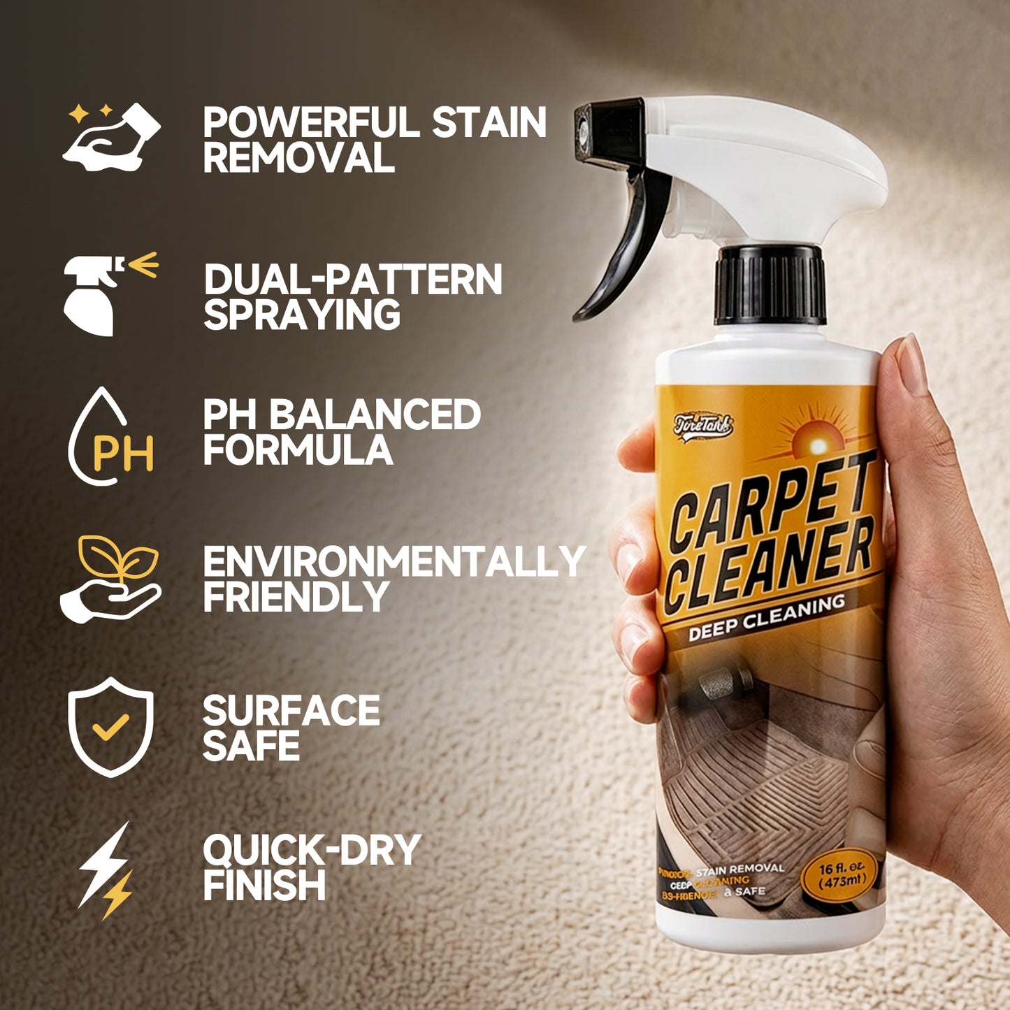 Toretark Instant & Powerful Carpet Cleaner Spray