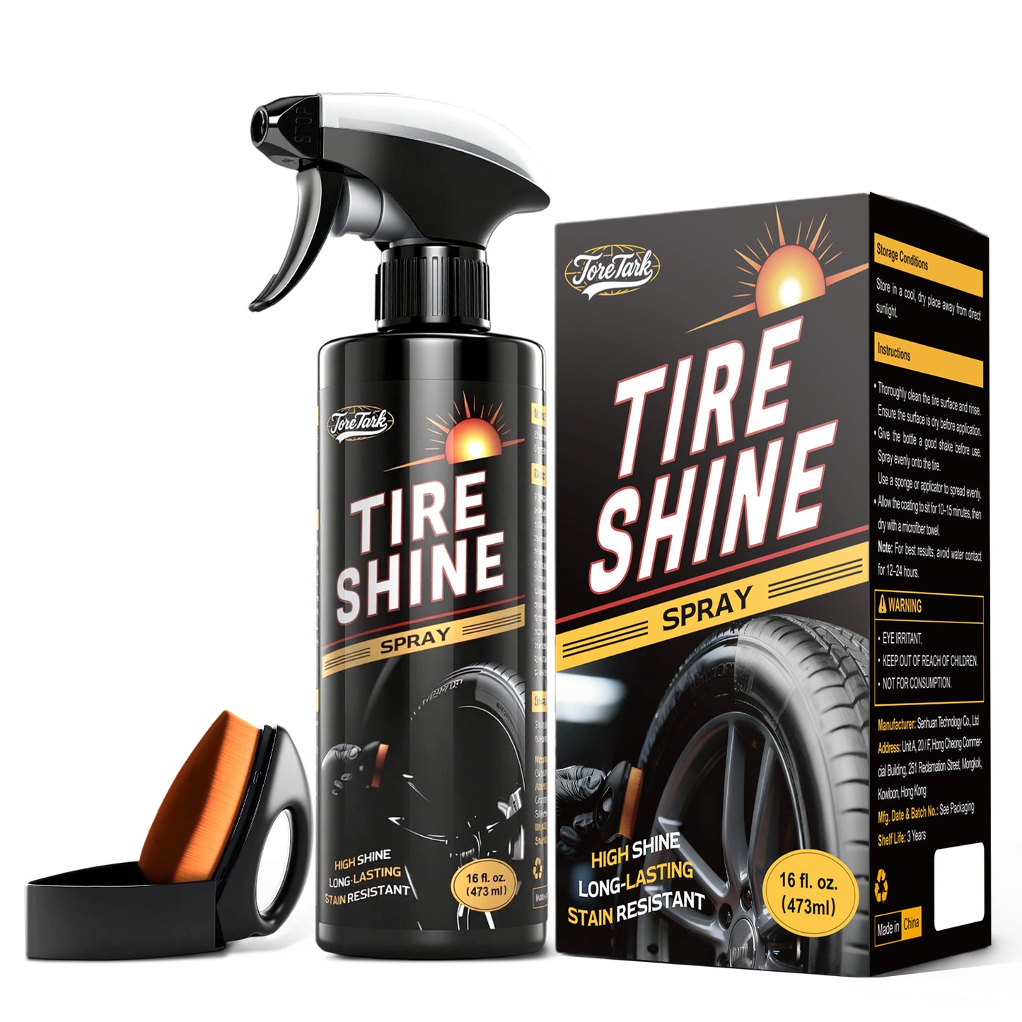 Instant Stain Resistant & Long-Lasting Tire Shine Spray