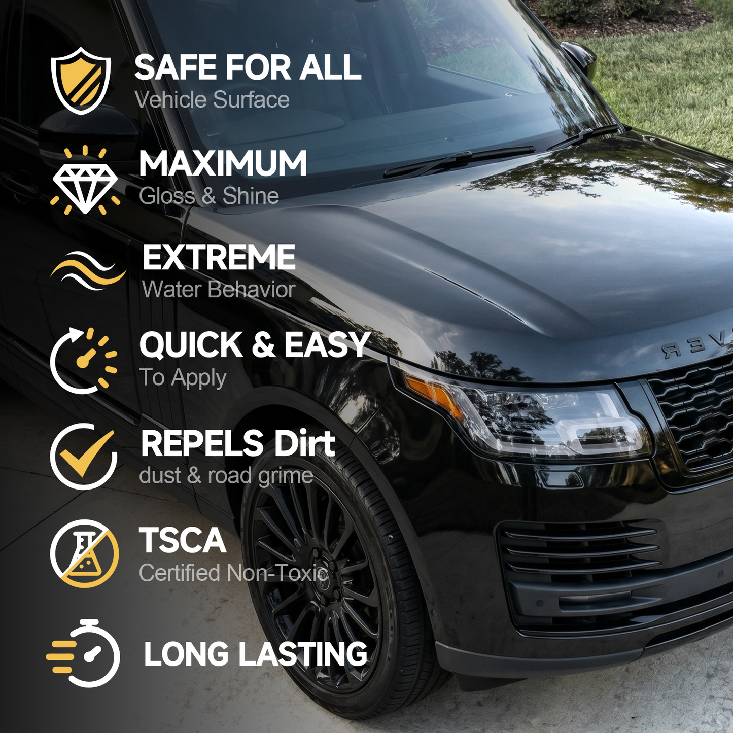 Car Ceramic Coating Kit - Paint + Glass + Tires