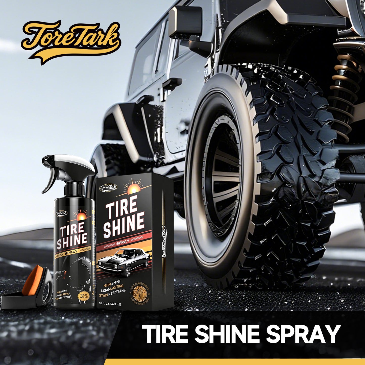 Instant Stain Resistant & Long-Lasting Tire Shine Spray