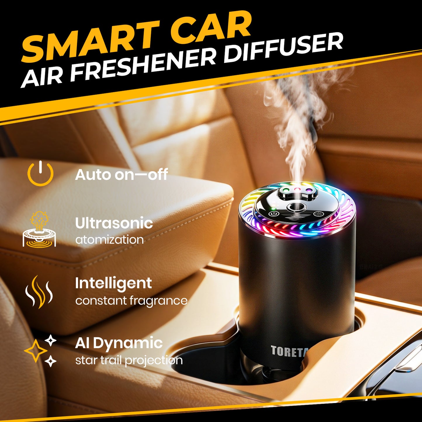 Toretark Smart Car Air Freshener Diffuser