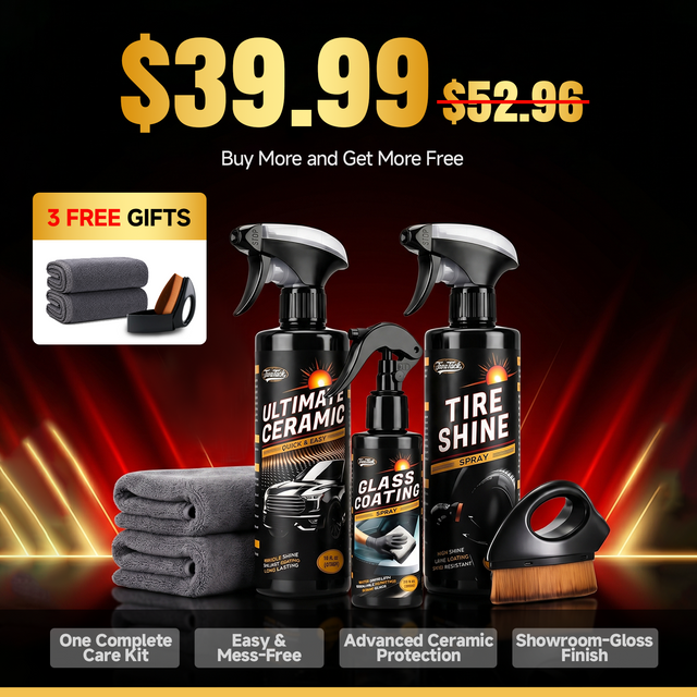 Car Ceramic Protection Kit - Paint + Glass + Tires