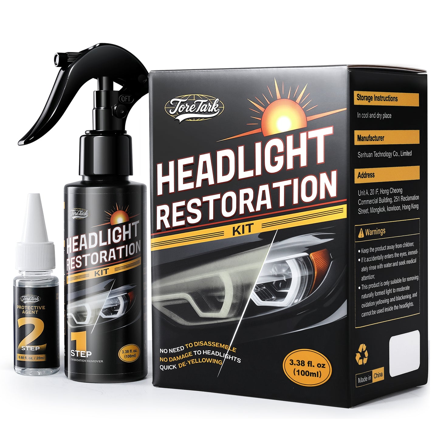 Car Restore Protect Headlight Restoration Kit