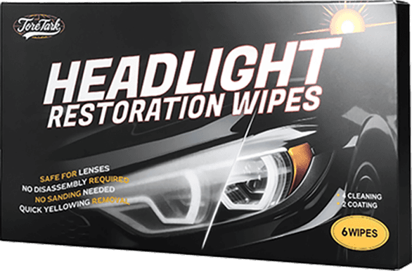 Toretark Headlight Restoration Kit & Wipes Combo