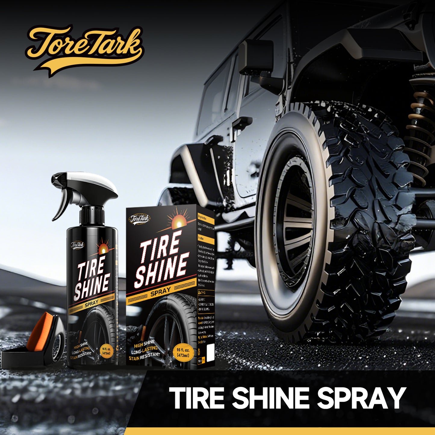 Instant Stain Resistant & Long-Lasting Tire Shine Spray