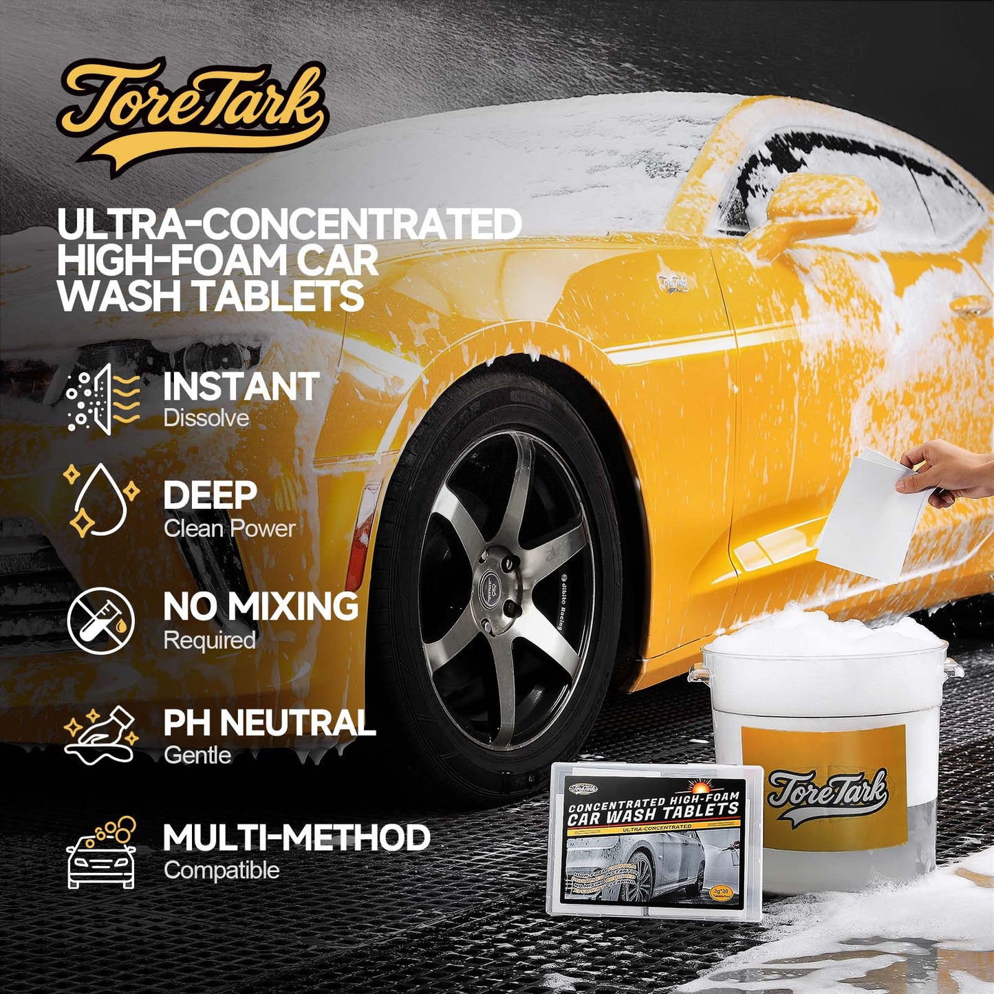 Ultra-Concentrated High-Foam Car Wash Tablets