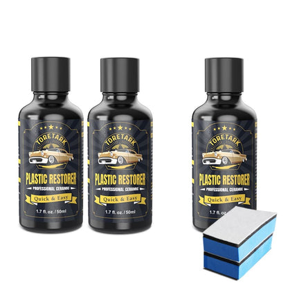 Toretark® Ultimate Automotive Exterior Protectant Plastic Trim Restorer for Cars Ceramic Crystal Coating Restores Lasting Up to 6 Months
