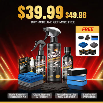 Car Restoration & Coating Kit - Headlight + Plastic + Paint