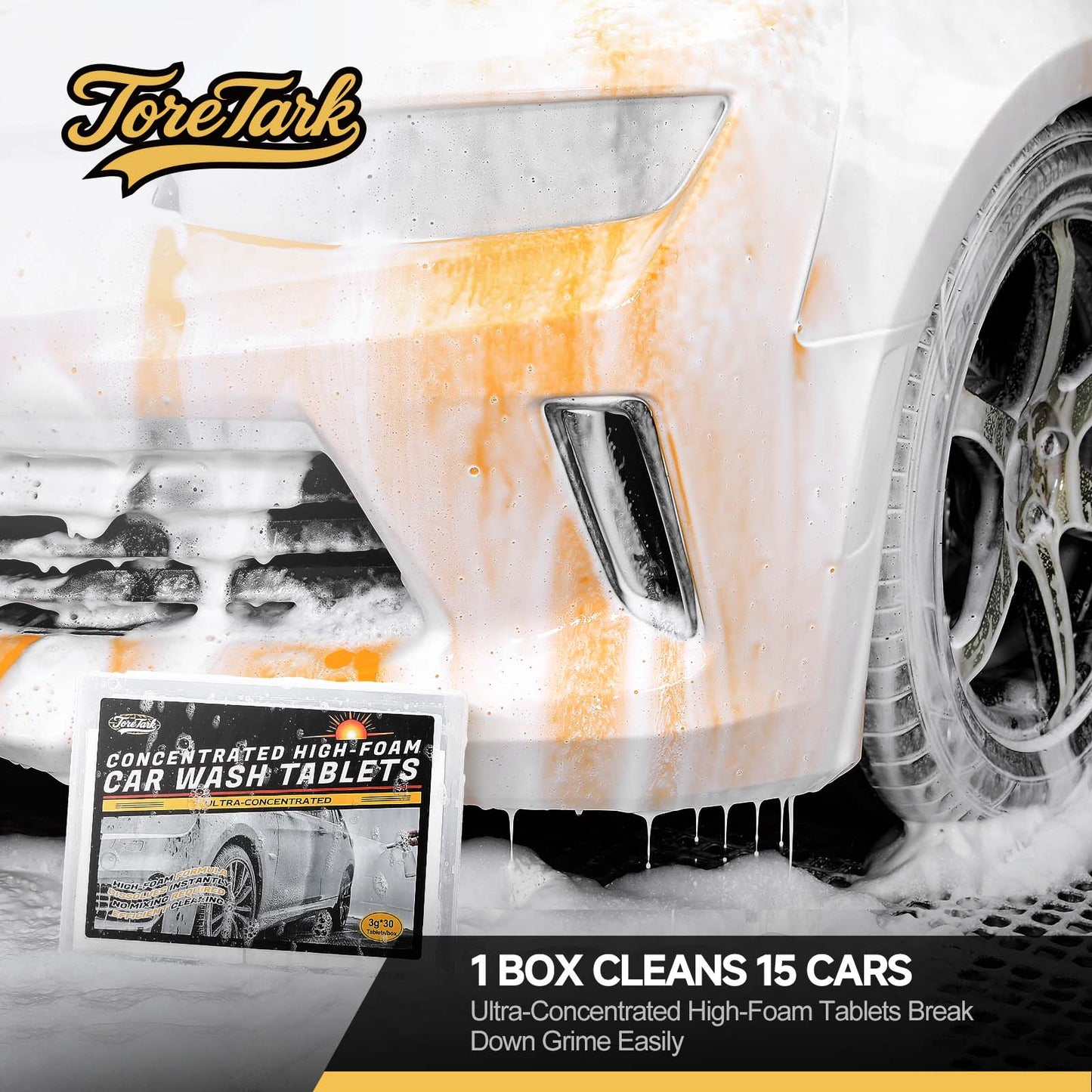 Ultra-Concentrated High-Foam Car Wash Tablets