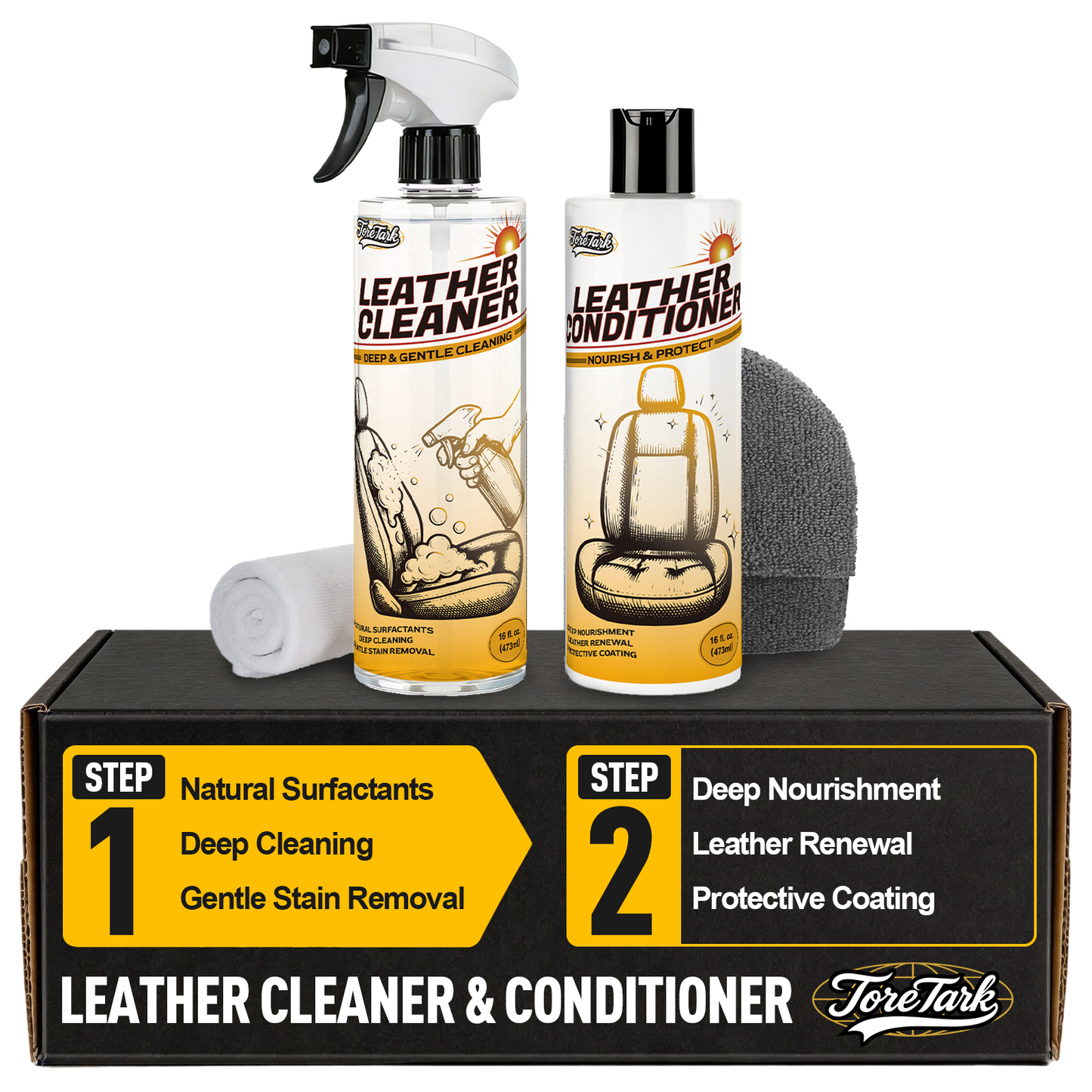 Toretark Leather Cleaner and Conditioner Kit
