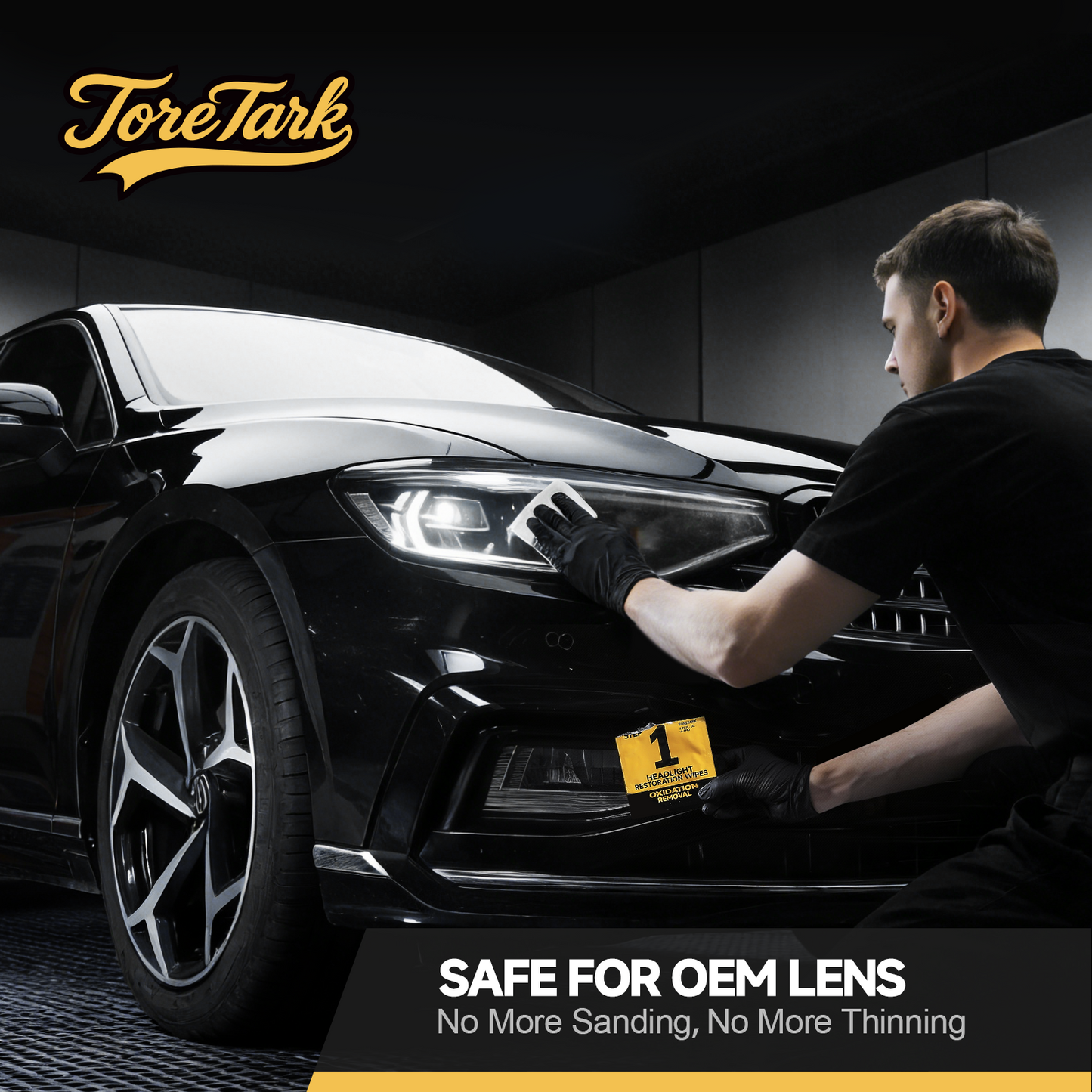 Toretark Headlight Restoration Wipes Kit