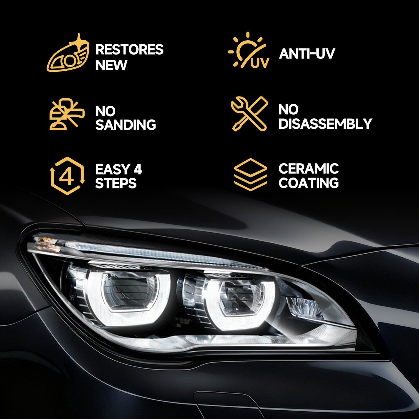Toretark Car Headlight Restoration Kit - CA