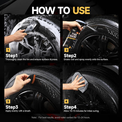 Instant Stain Resistant & Long-Lasting Tire Shine Spray