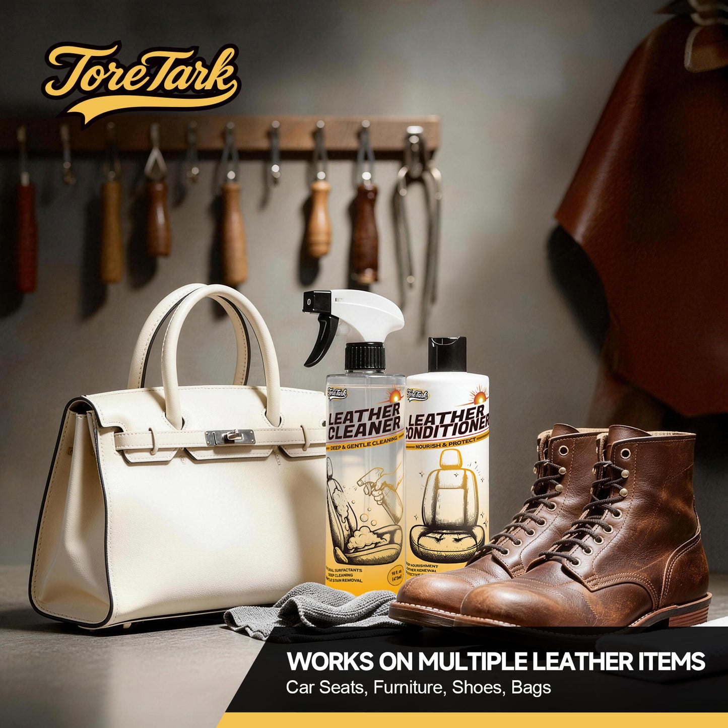 Toretark Leather Cleaner and Conditioner Kit