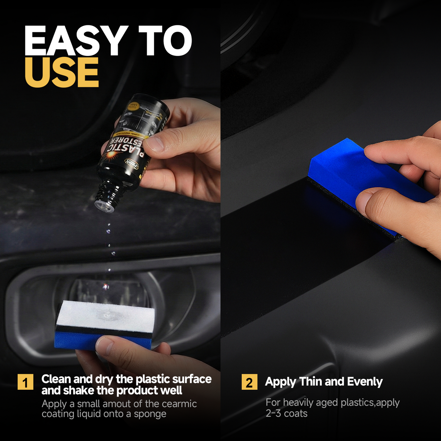 Plastic Trim Restorer for Cars