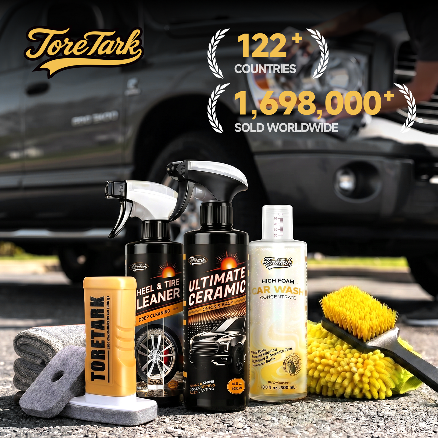 Complete Car Wash & Detailing Kit - Clean + Coat + Shine