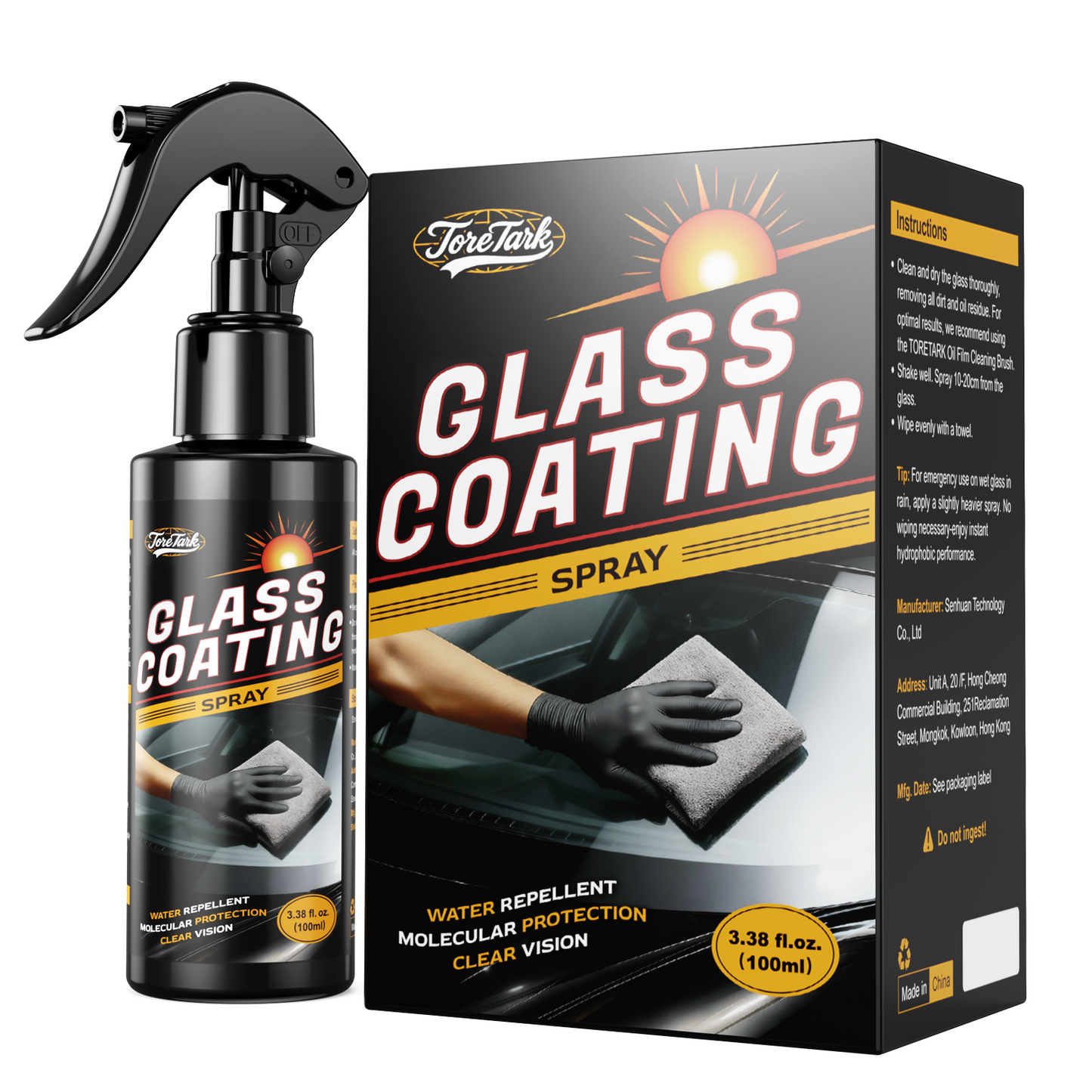 Toretark Car Glass Detailing 2-Step Kit